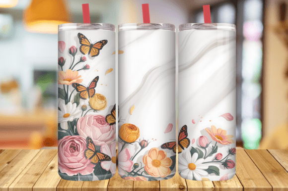 3D Butterfly Tumbler Wrap: Graphics for Modern Content