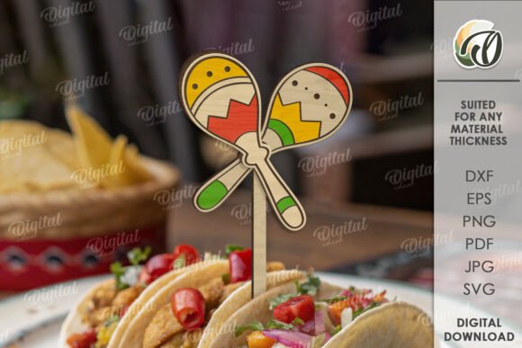 3D Cinco De Mayo Cake Topper Laser Cut Review