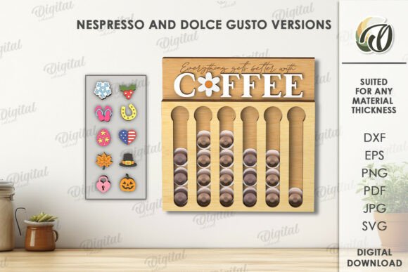3D Coffee Pod Holder Laser Cut Review for Organizers