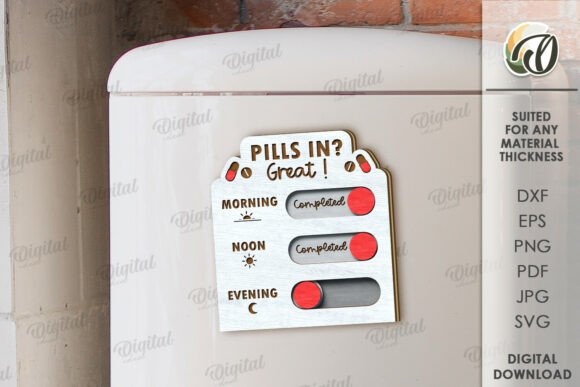 3D Fridge Reminder Magnet Laser Cut: A Graphic Design Asset for Modern Websites