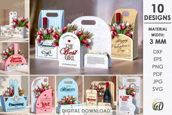 3D Gift Boxes Bundle Laser Cut