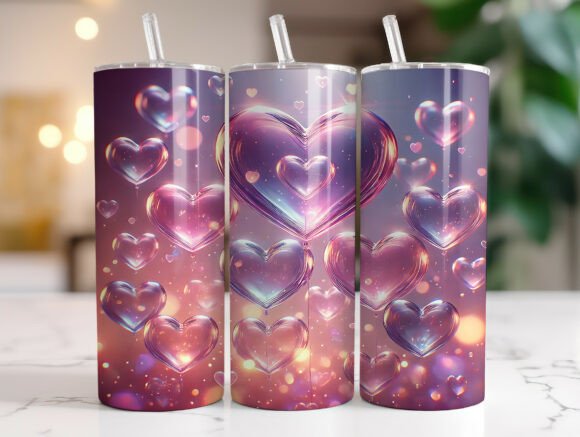 3D Glowing Hearts 20oz Tumbler Wrap: A Designer’s Review of Graphics and Tumbler Wraps