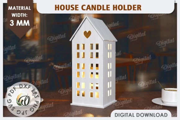 3D House Laser Cut. Home Decor. House Ca