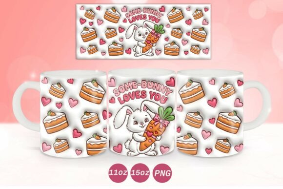 3D Inflated Valentine Bunny Mug Wrap Graphics and Crafts Review