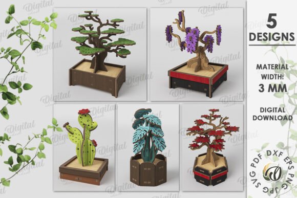 3D Plant Decors Bundle Laser Cut: A Designer’s Review