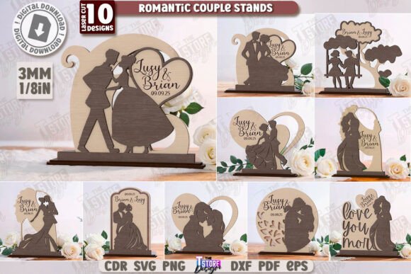 3D Romantic Couple Stands Laser Cut Set: A Designer’s Perspective