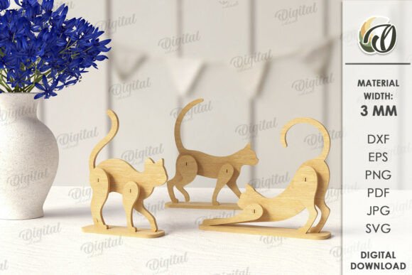 3D Standing Animal Laser Cut Graphics for Laser Engraving