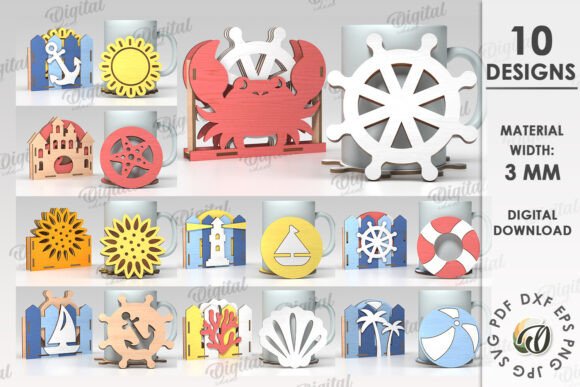 3D Summer Coasters with Boxes Bundle: Laser Cutting & Summer Craft Review