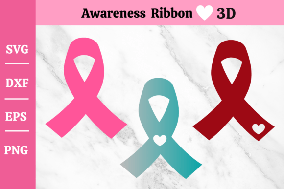 Support Awareness Ribbon SVG Pack 3D: A Designer’s Take on Graphics and Illustrations